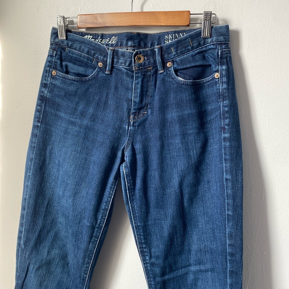 Madewell women’s skinny skinny jeans, dark wash, 28x32 cotton/spandex - Picture 1 of 10